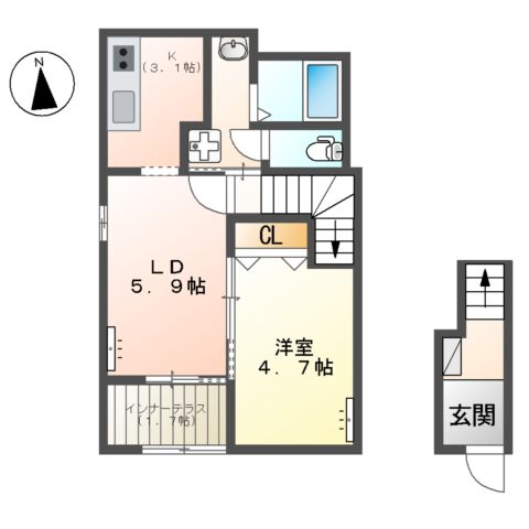 仮)館林市朝日町新築アパートの間取り