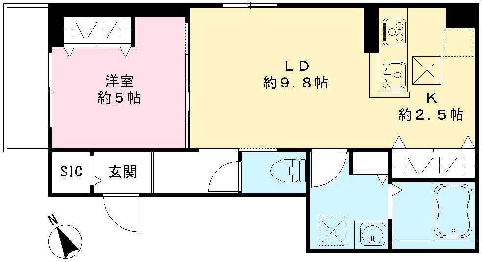 Riviere リヴィエール・101号室の間取り