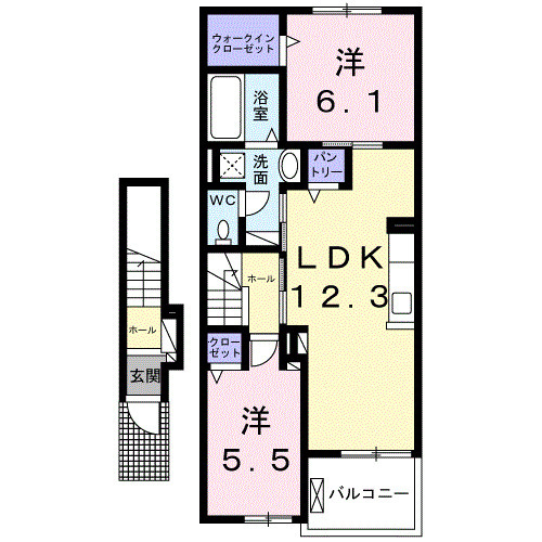 アルバローズ・02040号室の間取り