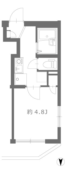 ブロッサムテラス池上・205号室の間取り