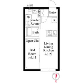 センプリーチェ西日暮里・0201号室の間取り