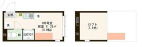 ハーモニーテラス仲宿Ⅴ・0106号室の間取り