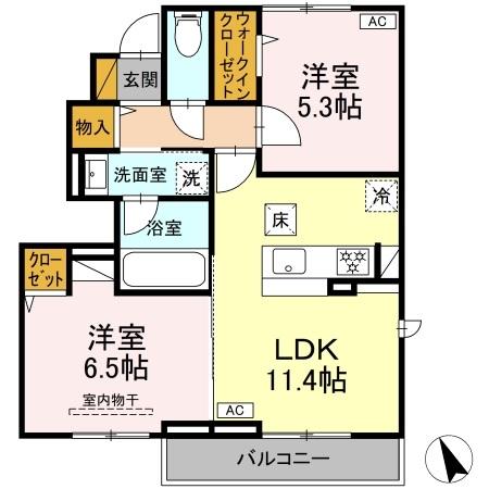 ソラーナ　フェリス・101号室の間取り