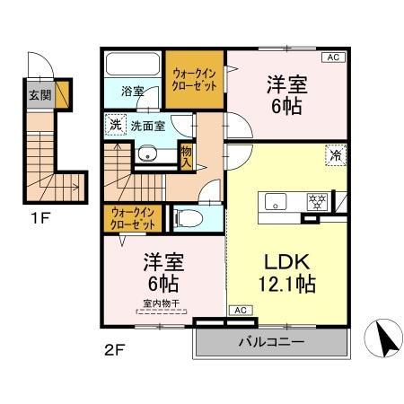 ソラーナ　フェリス・203号室の間取り