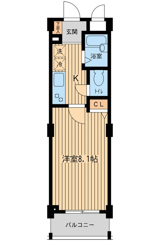 アーデン目黒不動前・0207号室の間取り