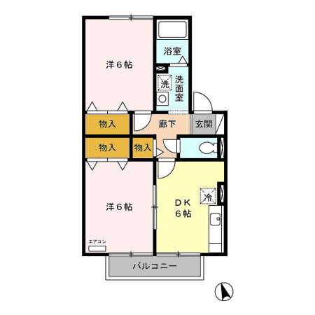 エピナール Dの間取り