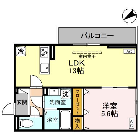 フェリーチェ　MAEBASHI・305号室の間取り