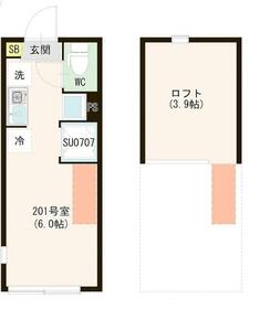 ＳＴＥＬＬＡ＋・0201号室の間取り