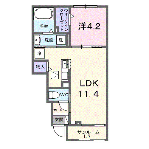 モダンヴィラ 一番館の間取り