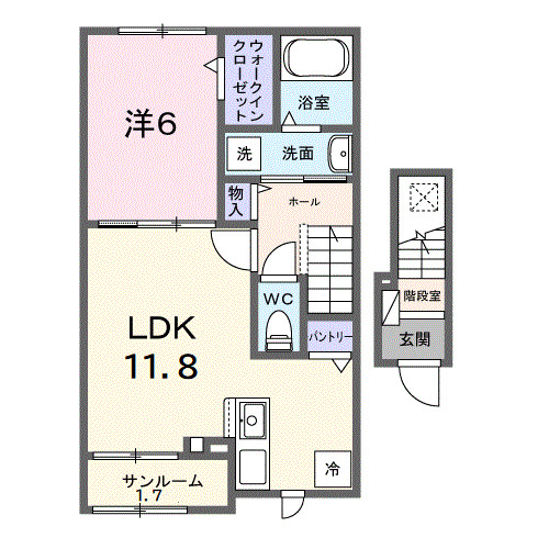 モダンヴィラ 一番館の間取り