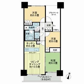 東京マスタープレイス・409号室の間取り