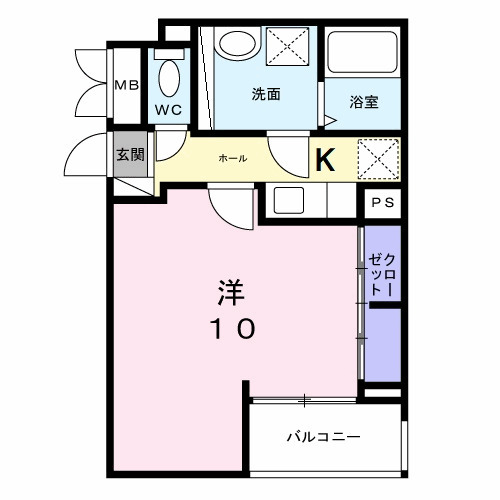 アヴァロン・03030号室の間取り