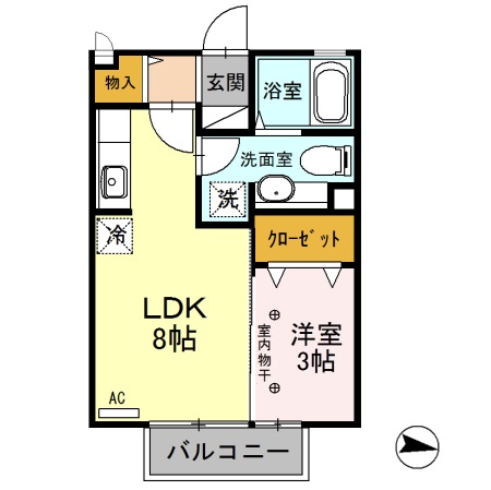 ルシール若松原の間取り