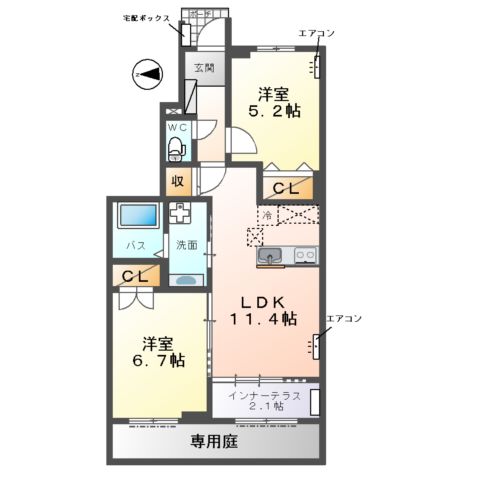 サーバル　-sarval-の間取り