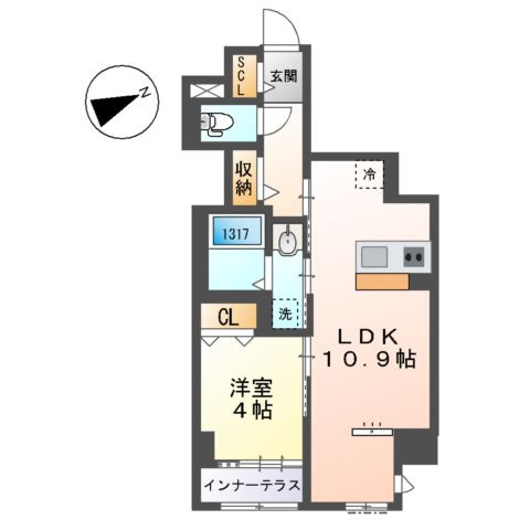 THE BLOSSOM 新栄の間取り