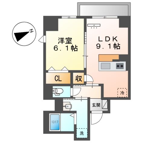 THE BLOSSOM 新栄の間取り