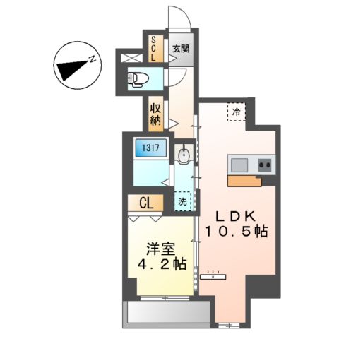 THE BLOSSOM 新栄の間取り