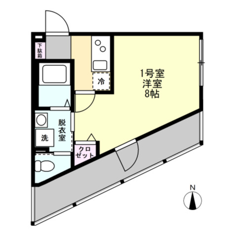 ベイグレイス蒔田・201号室の間取り