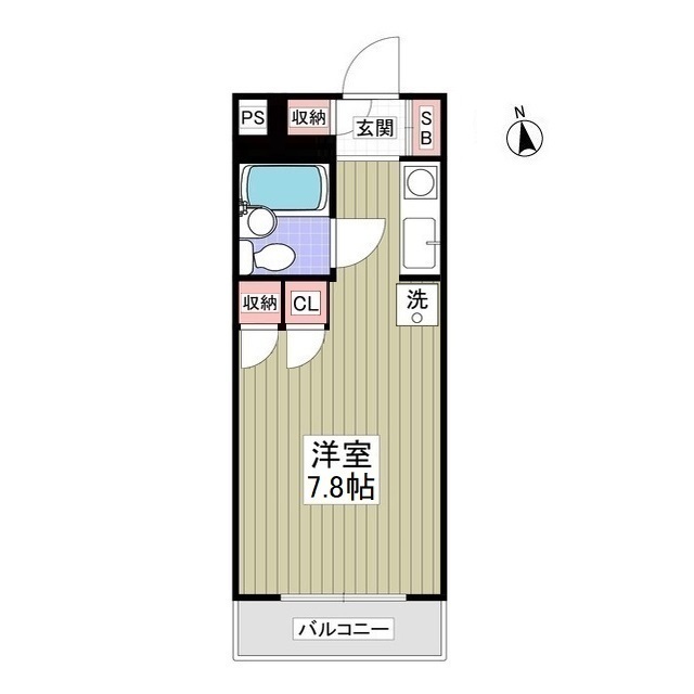 リュミエ堀之内・306号室の間取り