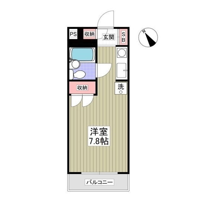 リュミエ堀之内・304号室の間取り