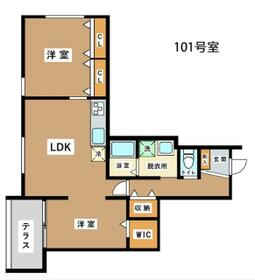 （仮称）Ｒｅｓｉｄｅｎｃｅ　Ｍ・101号室の間取り