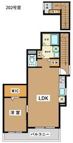 （仮称）Ｒｅｓｉｄｅｎｃｅ　Ｍ・202号室の間取り