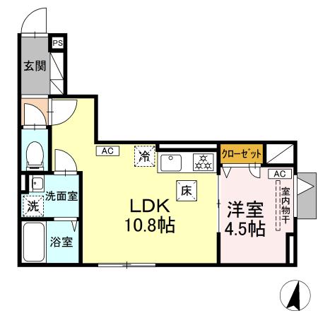 （仮）D-ROOM大島5丁目・101号室の間取り
