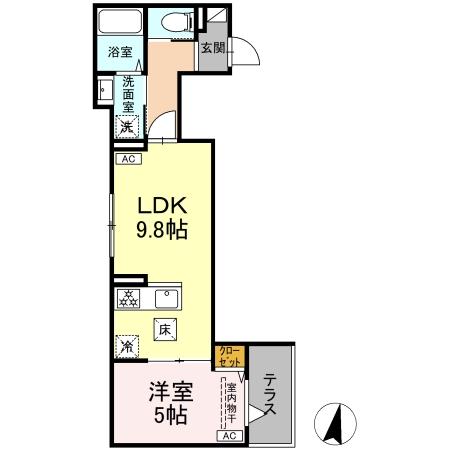 （仮）D-ROOM大島5丁目・103号室の間取り