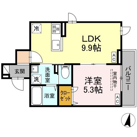 （仮）D-ROOM大島5丁目・207号室の間取り