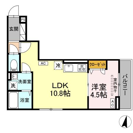 （仮）D-ROOM大島5丁目・301号室の間取り