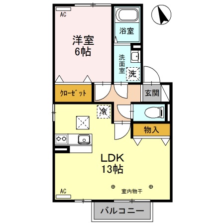 メゾン・ド・フローレンス Cの間取り