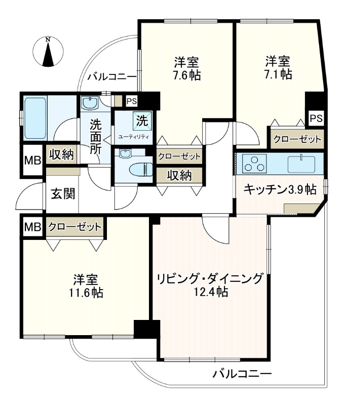 グランドメゾン池尻の間取り