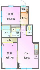 ＧｒａｓｓＣｏｕｒｔ（グラスコート）・102号室の間取り