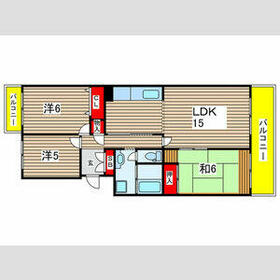 東砂三丁目ハイツ(201)の間取り