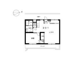 泉コーポ・201号室の間取り