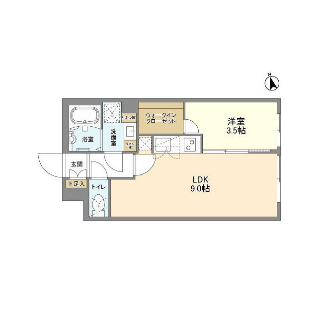 ウェルスクエア新宿戸山・203号室の間取り