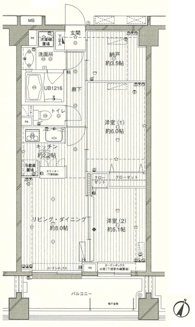 コスモリード西馬込の間取り