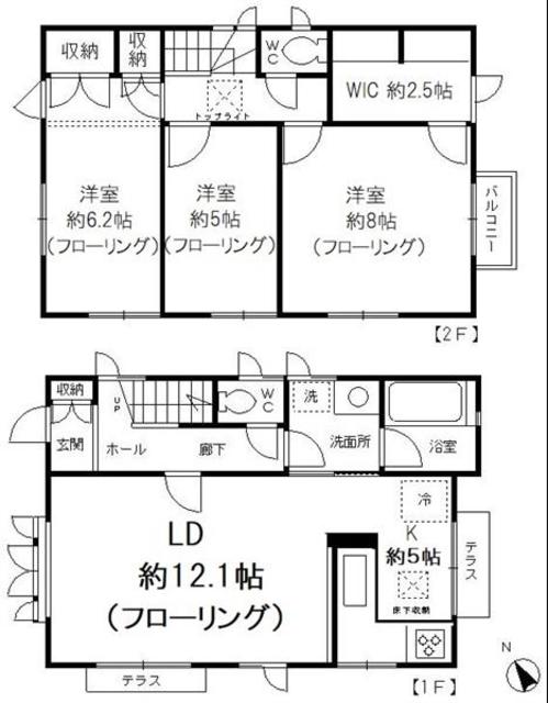 浜田山ビィレッヂ　Ｃ棟・C号室の間取り