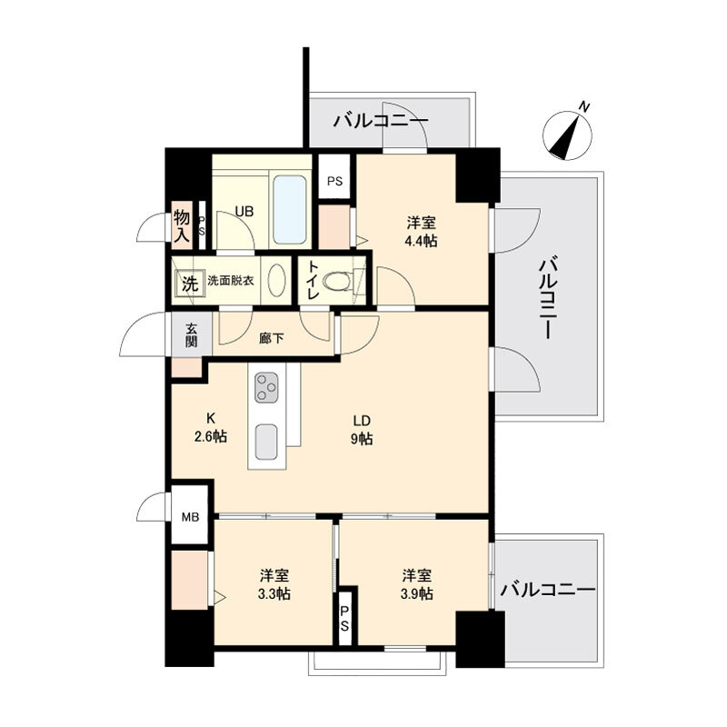 MODERN PALAZZO天神南Ⅱの間取り