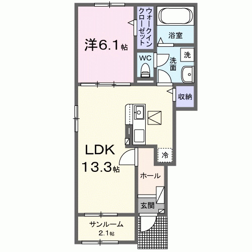 グランバニアⅡ・01010号室の間取り
