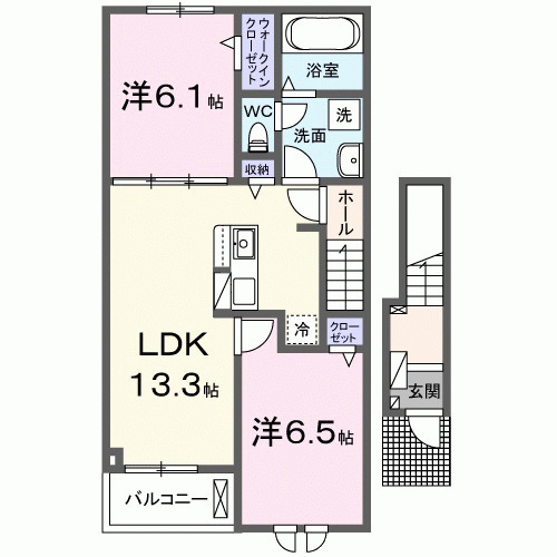 グランバニアⅡ・02020号室の間取り