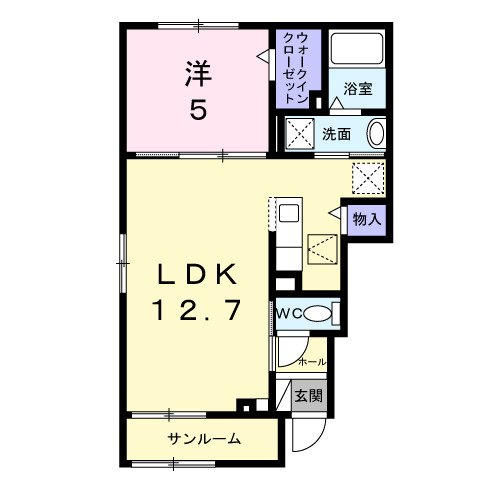 キイライシャン・01010号室の間取り