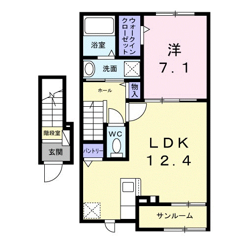 キイライシャン・02030号室の間取り
