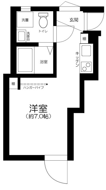 エオリア扇・304号室の間取り