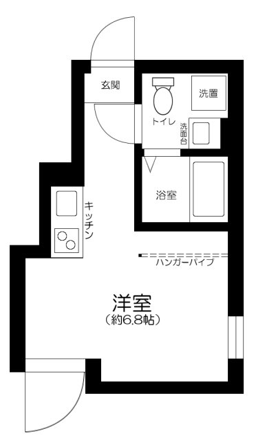 エオリア扇・303号室の間取り