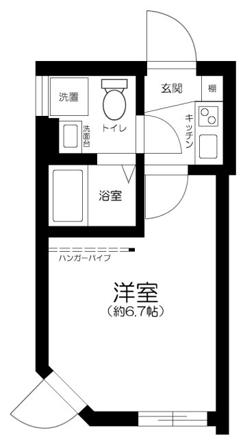 エオリア扇・301号室の間取り