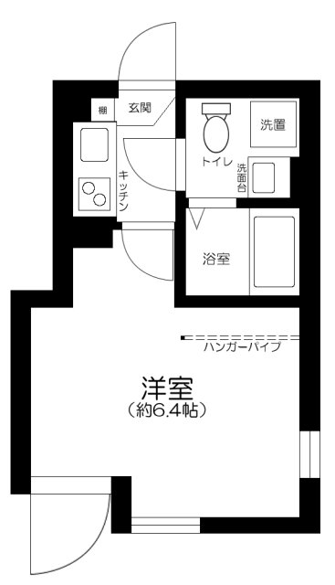 エオリア扇・203号室の間取り