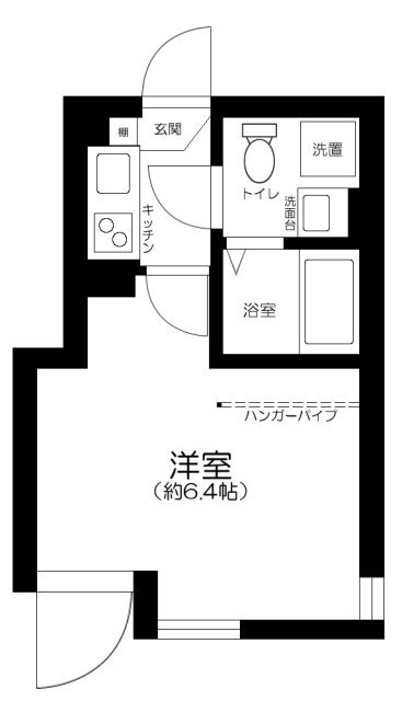 エオリア扇・103号室の間取り