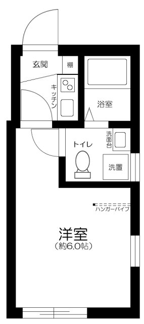 エオリア扇・102号室の間取り