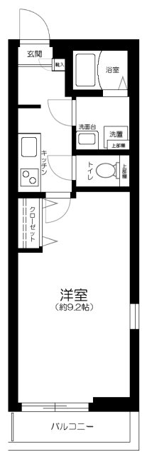 メルクリオ東川口・103号室の間取り